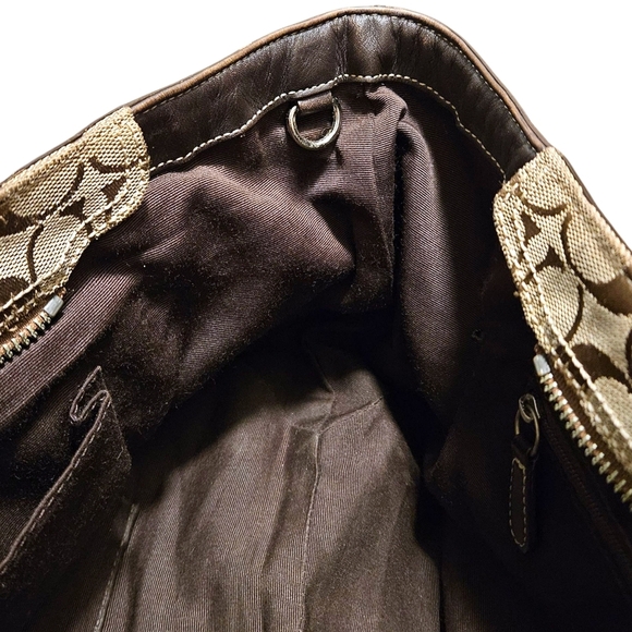 Coach 05079 Brown Soho Signature Jacquard Leather Satchel Purse Shoulder Bag Y2K - Picture 10 of 16